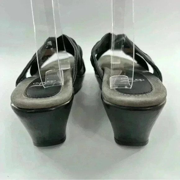 Dansko Avalon size 38 7.5-8 black leather wedge platforms comfort orthopedic - Picture 7 of 16